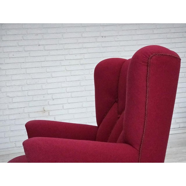 Vintage Danish Lounge Chair in Furniture Wool, 1960s For Sale - Image 18 of 18
