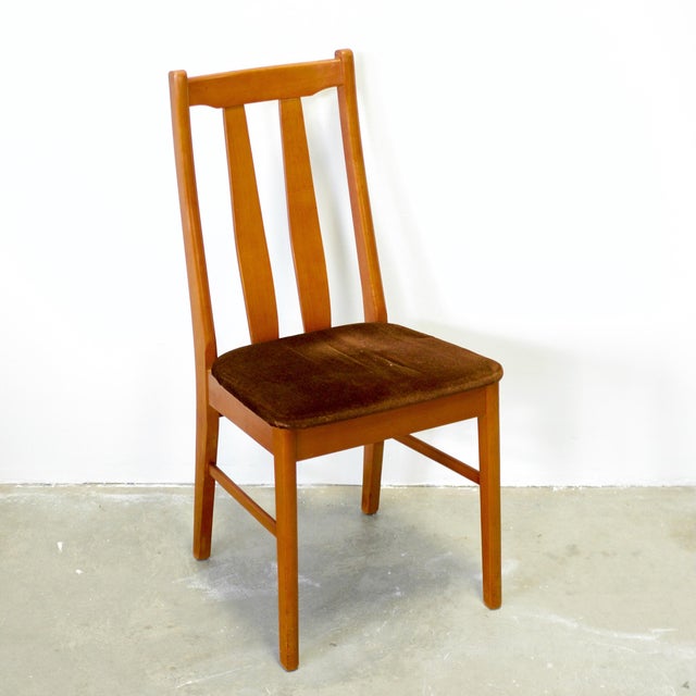 Mid-Century Modern 1960s Stone Hill Teak Dining Chairs - Set of 4 For Sale - Image 3 of 8