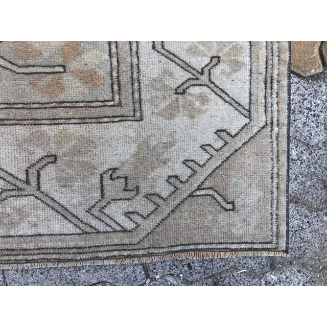 Vintage Handmade Tribal Turkish Rug For Sale - Image 10 of 11