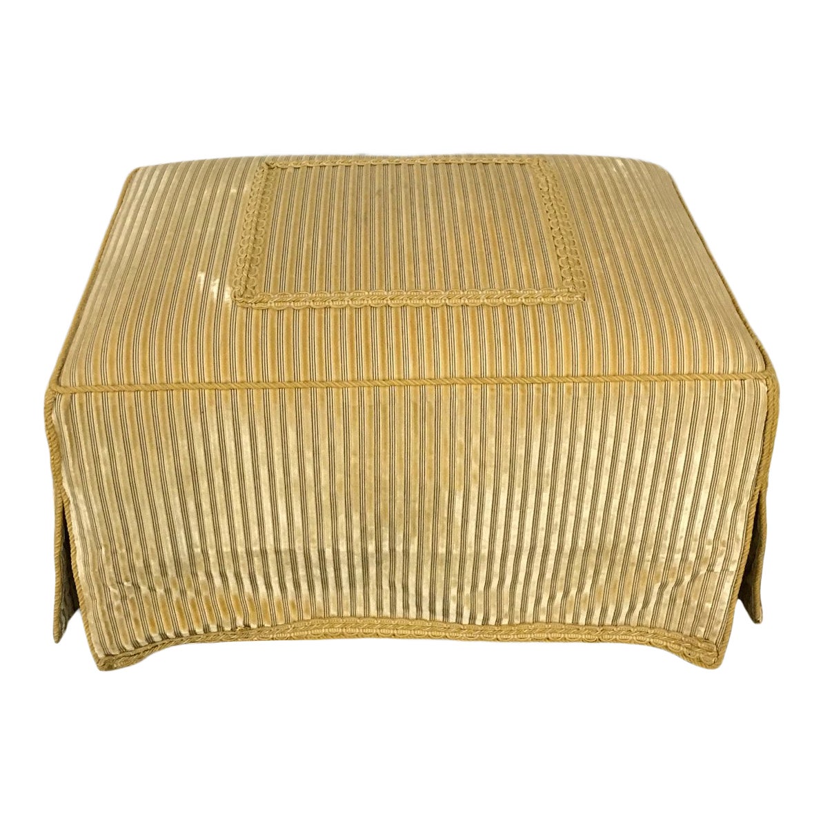 Traditional Upholstered Gold Ottoman Chairish