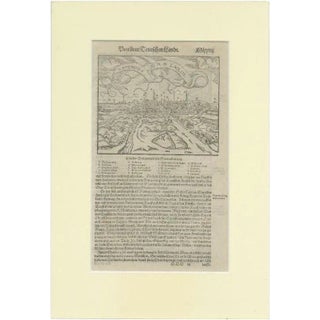 Sebastian Münster, The City of Groningen, Netherlands, 1600s, Print For Sale