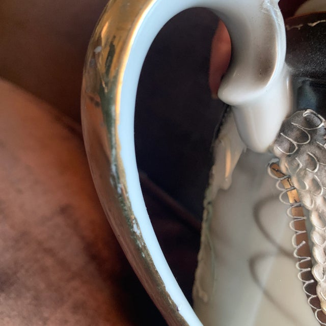 Antique Japanese Moriage Dragonware Hand-Painted Tea Pot by Fairytale China For Sale - Image 11 of 12