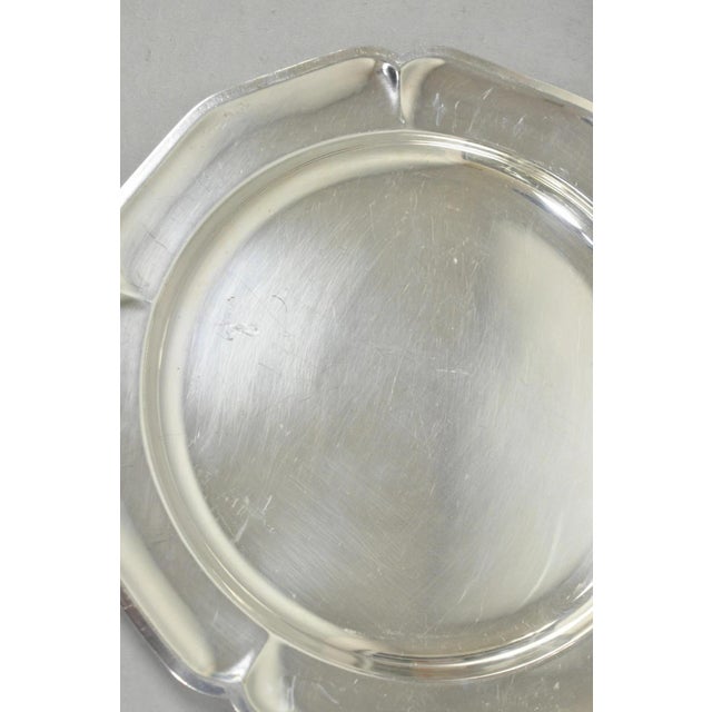 Metal Vintage International Silver Co 221 Modern Silver Plated 12" Platter Dish - Pair For Sale - Image 7 of 12