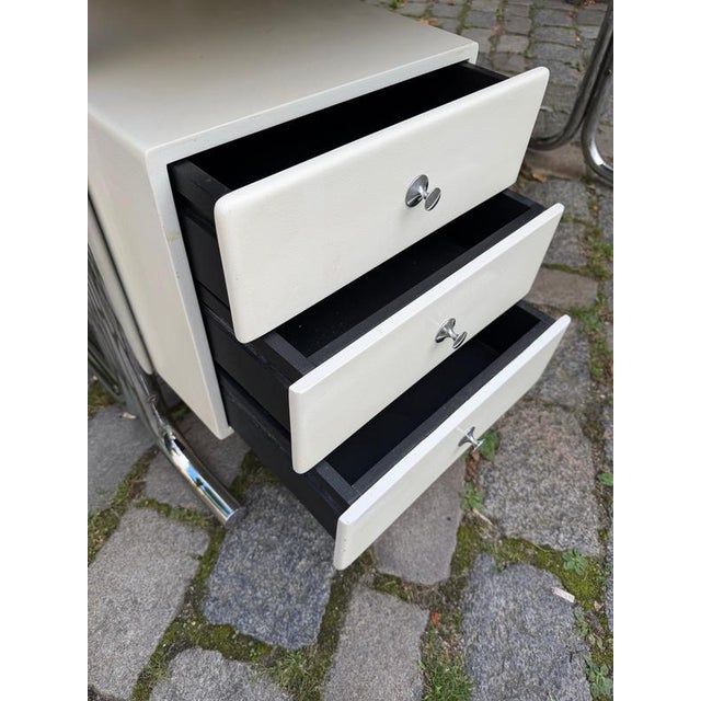 White Fiberglass and Chrome Desk by Inn Lissone, 1970s For Sale - Image 9 of 11