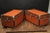 Fabric, Leather, Metal and Poplar Mail Trunks with Key, Set of 2 For Sale - Image 11 of 11