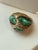 Metal Brutalist Sterling Panetta Faux Jade Ring For Sale - Image 7 of 9