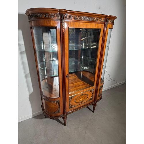 Louis XVI Style Vitrine in Glass by JP Ehalt For Sale - Image 4 of 9