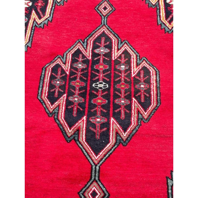 Vintage Rustic Mazlaghan Rug, 1950s For Sale - Image 4 of 18