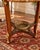 French Old World Elegance | Antique French-Style Marquetry Guéridon Table With Brass Mounts and Decorative Basket For Sale - Image 3 of 10
