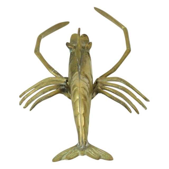 Metal Vintage Brass Shrimp Scampi Figurine, 1960s For Sale - Image 7 of 11
