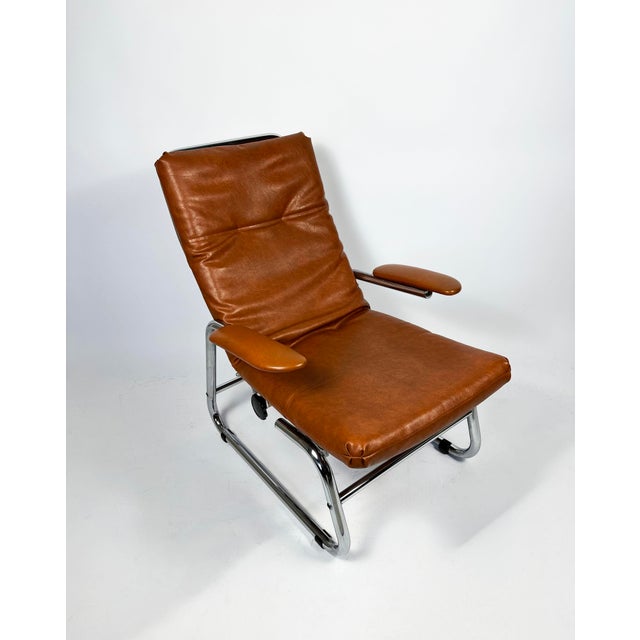 Silver Vintage Reclining Lounge Chair, 1970s For Sale - Image 8 of 8