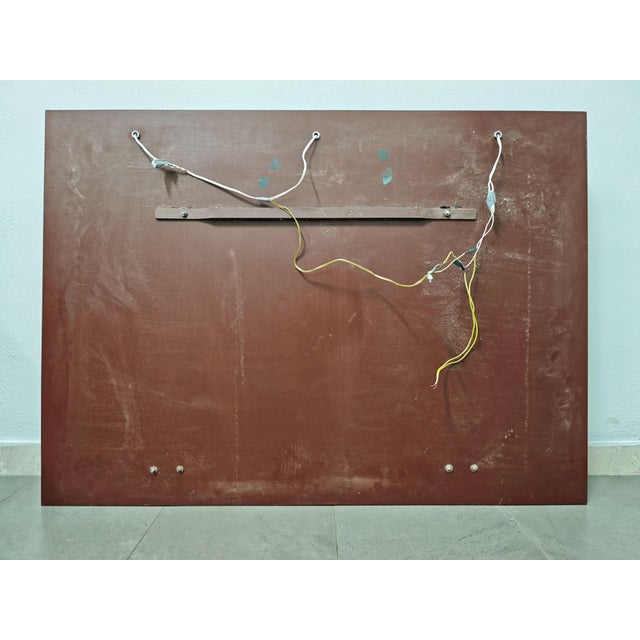 Italian Bathroom Mirror with Blue Ground Glass Shelf and Chromed Steel Diffusers, 1970s For Sale - Image 13 of 14