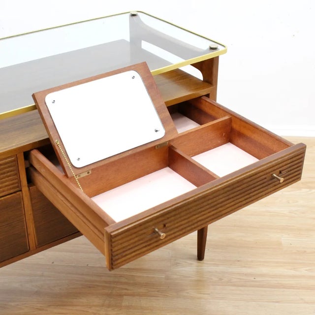 1950s 1950s Mid Century Dresser Vanity by Wrighton Furniture For Sale - Image 5 of 11