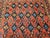 19th Century Vintage Persian Kurdish Saddlebag Bagface Tribal Rug, Hand-Knotted Wool, Geometric Pattern, Burgundy & Navy, 2x2 For Sale - Image 5 of 10