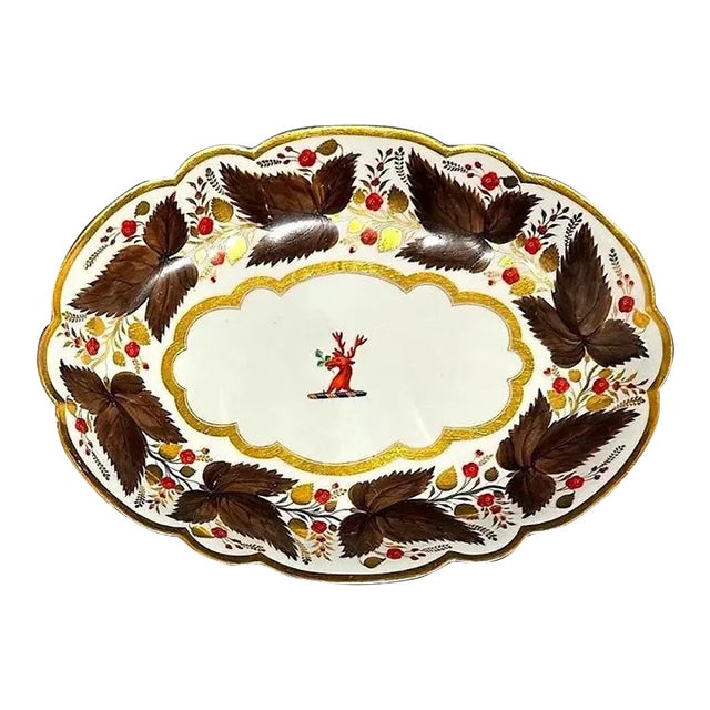 Antique Worcester Early 19c Barr Flight & Barr English Porcelain Platter C.1810 For Sale