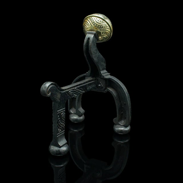 Late 19th Century 1880s Antique Victorian English Decorative Firedogs For Sale - Image 5 of 12