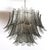 Modern Modernist Hand-Blown Smoked Gray Murano Glass 3-Tier Reeded Feather Chandelier For Sale - Image 3 of 18