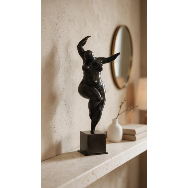 "The Dancer" Contemporary Bronze Sculpture For Sale - Image 6 of 6