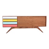 Image of Mid-Century Modern Antenna Base "Bubblegum" Credenza For Sale