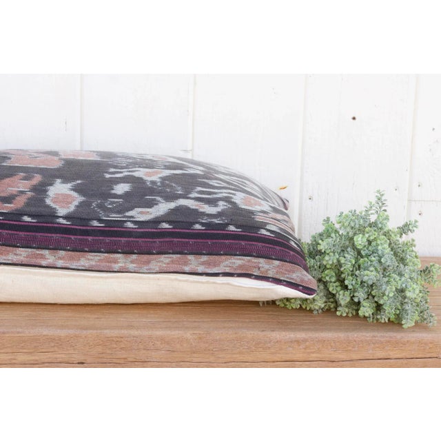 Kerinci Antique Sumatran Ikat Pillow For Sale In Los Angeles - Image 6 of 9