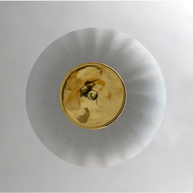 1970s Mid-Century Modern Murano Glass and Brass Ceiling Light, 1970s For Sale - Image 5 of 8
