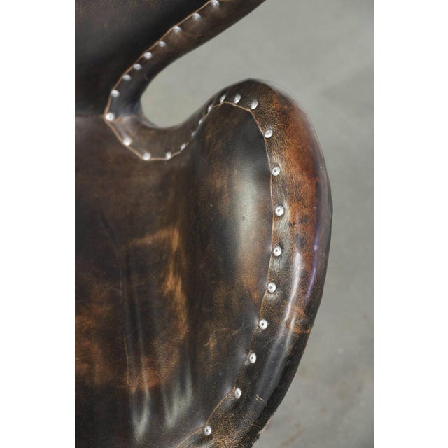 Silver Vintage Aviator Desk Chair in Cowhide Leather and Aluminium from Timothy Oulton For Sale - Image 8 of 17
