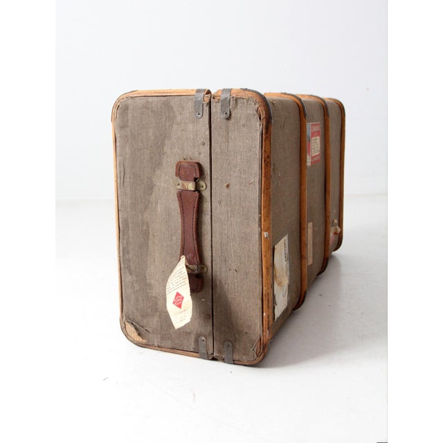 1950s Vintage 1950s Cunard Line Steamer Trunk For Sale - Image 5 of 12