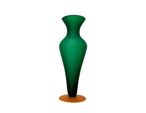 Italian Satinato Series Glass Vase attributed to Carlo Moretti, 1970s