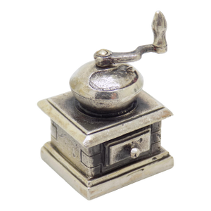 Vintage Italian Handmade Genuine Silver Raspini Branded Grinder Dollhouse Miniature