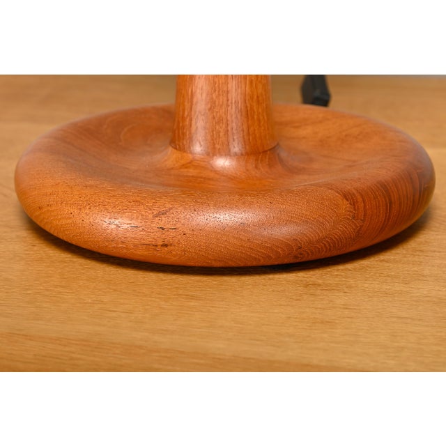 Large Scandinavian Modern Floor Lamp in Teak from Dyrlund, 1970s For Sale - Image 9 of 11