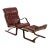 1970s Vintage Koivutaru Bentwood Chair & Ottoman in Afromosia and Oxblood Red Leather by Esko Pajamies for ASKO For Sale