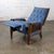 Blue Mid to Late 20th Century Neoclassic Reclining Armchair Blue Chenille Fabric by Burris Industries For Sale - Image 8 of 18