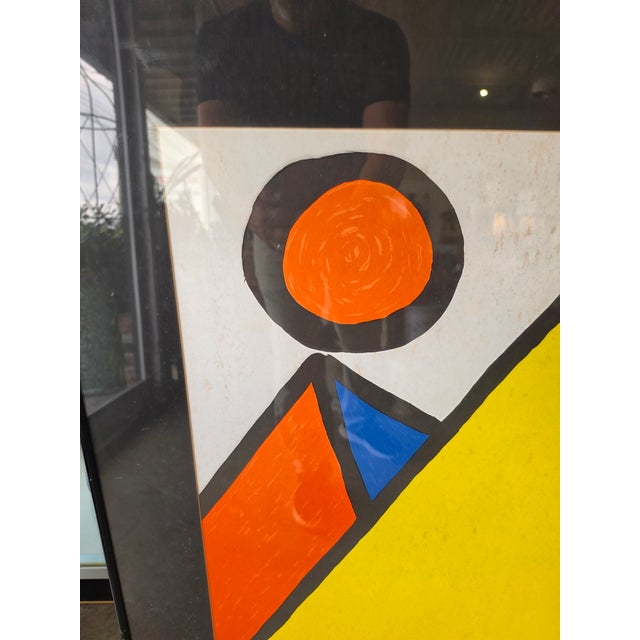 Alexander Calder 1970s Alexander Calder (1898-1976), "Pyramids and Sun" Framed Lithograph For Sale - Image 4 of 15
