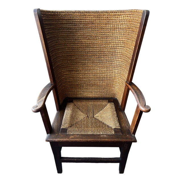 20th Century Scottish Oak Framed Orkney Chair. For Sale