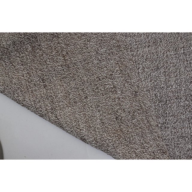 1950s Vintage Mid-Century Turkish Striped Kilim Rug With Muted Earth Tones For Sale - Image 5 of 10