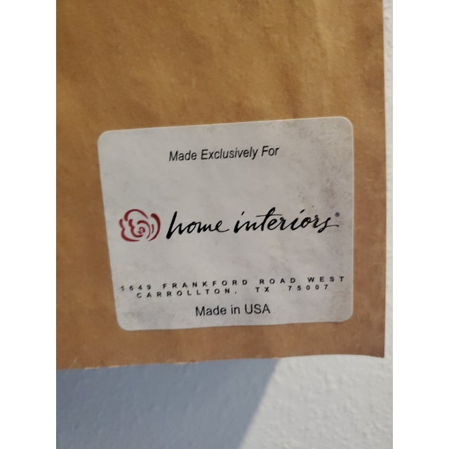 Traditional Late 20th Century Joan Cole Framed Garden Gate Painting – Home Interiors – 31″ Square For Sale - Image 3 of 10