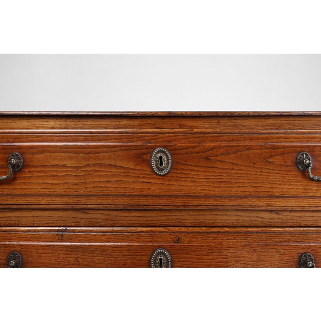 French Rustic Chest of 3 Drawers in Oak, 1850s For Sale - Image 6 of 16