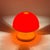 Plastic Italian Space Age Mushroom Table Lamp in Orange and White Plastic, 1970s For Sale - Image 7 of 11