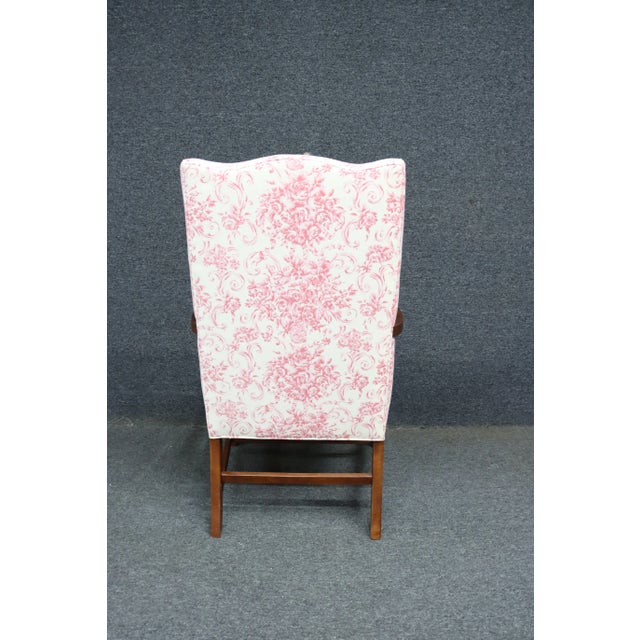 Ethan Allen Toile Lolling Chair For Sale - Image 10 of 10