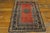 Textile 1930s Burnt Orange Geometric Antique Caucasian Rug 3' 0'' X 4' 4'' Knotted Wool Carpet For Sale - Image 7 of 9