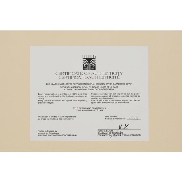 1990s Eaton's Spring and Summer 1924 Framed Print For Sale - Image 10 of 10