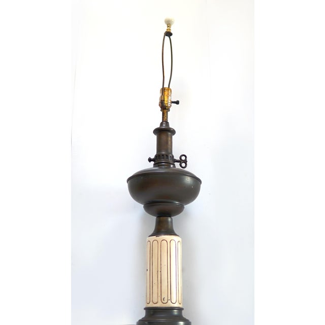 Late 19th Century Rare 19th Century Elegance, Converted Oil Lamp For Sale - Image 5 of 5