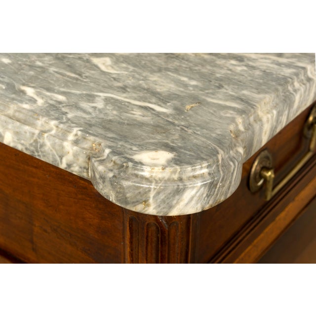 Late 18th Century Late 18th Century French Louis XVI Walnut Secretary Desk With Marble Top For Sale - Image 5 of 18