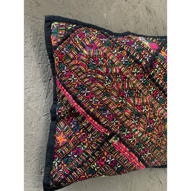 Vintage Pakistani Sindhi Patchwork Cushion Covers Set 4 Boho Tribal Embroidered For Sale - Image 10 of 12