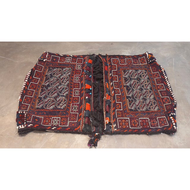 Textile Antique Bakhtiari Persian Saddlebag For Sale - Image 7 of 13