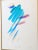 Teal Vintage 1990s Abstract Brushstroke Painting Titled "Colors" Pencil Signed and Dated For Sale - Image 8 of 10