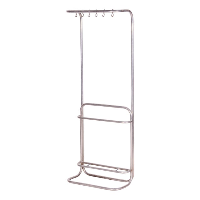 Vintage Bauhaus Wall Shelf in Chrome-Plated Steel, 1930s For Sale