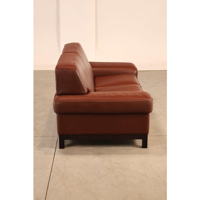Formenti Italian Leather Loveseat For Sale - Image 13 of 18