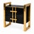 Black Glass and Brass Bedside Tables with Two Drawers from Justfurnituress SRL, Set of 2 For Sale - Image 4 of 10