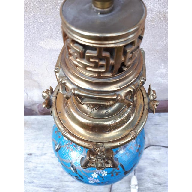 Chinese Cloisonné Enamel Vase, China, 19th Century For Sale - Image 3 of 11